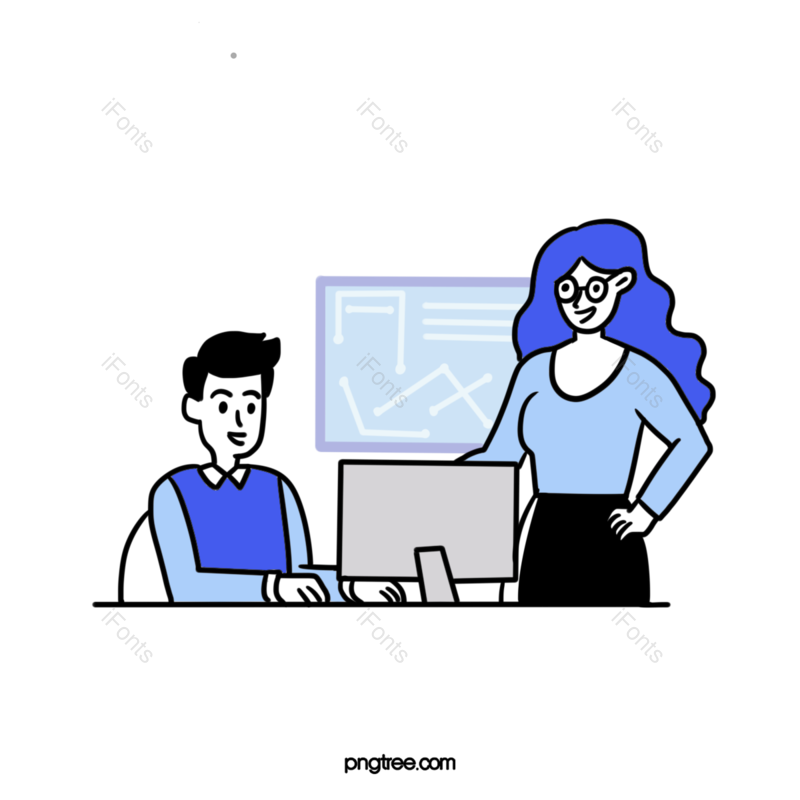 线条图片,卡通元素,人物PNG,简约免抠素材